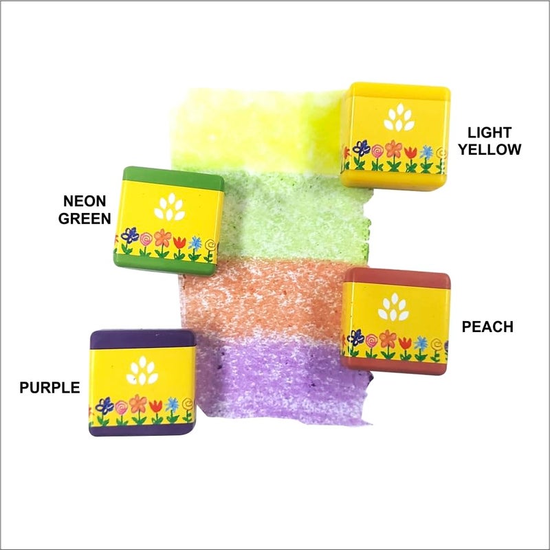 azafran My First Crayon - Unicorn 4 Jumbo Block Colours, Colors Set for Kids, Baby and Infant Safe, Hypoallergenic, Non-Toxic, Washable, Plant-Based Crayons Colour Set, Ideal Toys for 1 Year Old - Image 3