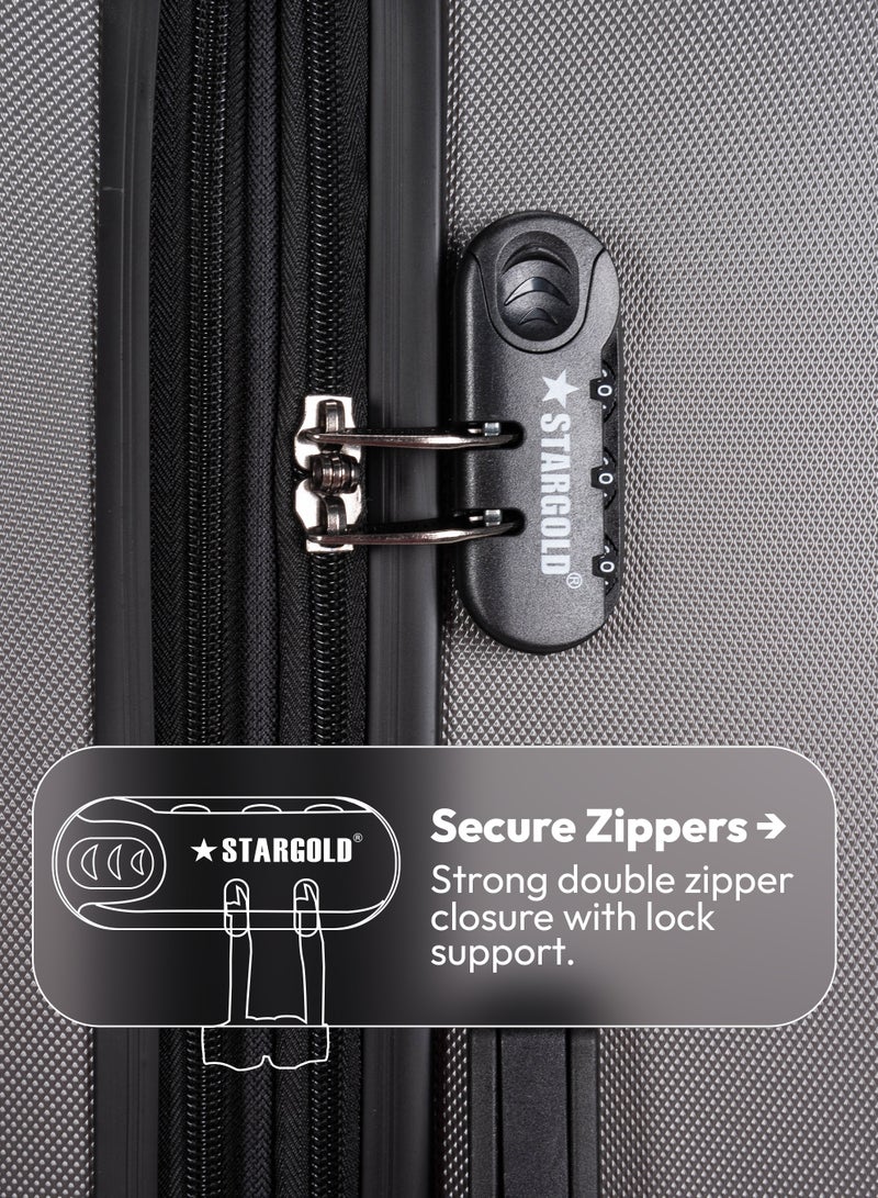 Stargold 4-Piece Luggage Set (20/24/28/32 Inch) – ABS Hard Shell Suitcases with Expandable Zipper, 360° Spinner Wheels, Number Lock – Lightweight Trolley Travel Bag - Image 4