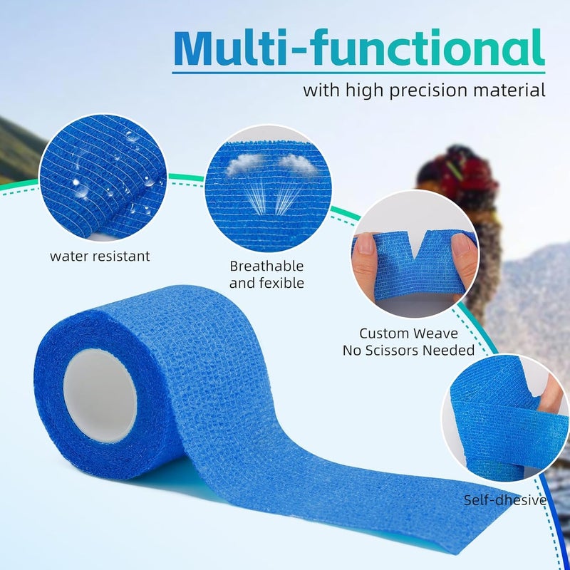 SHIELD PLUS Tattoo Aftercare Bandage – Second Skin Healing Wrap for New Tattoos | Waterproof, Breathable & Anti-Bacterial Aftercare Film (Blue) (1pcs) - Image 3