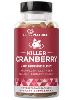 Killer Cranberry Urinary Tract Supplement Clinically Studied Ingredients 9 Extract Uti Defense Blend For Urinary Tract Health Protection 60 Fastacting Cranberry Pills For Women & Men