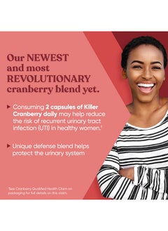 Eu Natural Killer Cranberry Urinary Tract Supplement Clinically Studied Ingredients 9 Extract Uti Defense Blend For Urinary Tract Health Protection 60 Fastacting Cranberry Pills For Women & Men  - Image 3