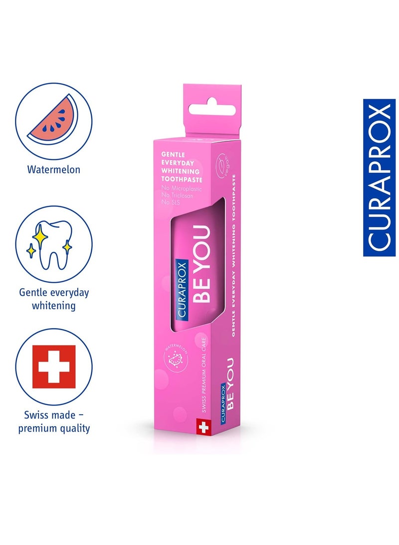 Curaprox Be You  Watermelon Toothpaste 60ml - Gentle Whitening Toothpaste for Daily Use - Image 3