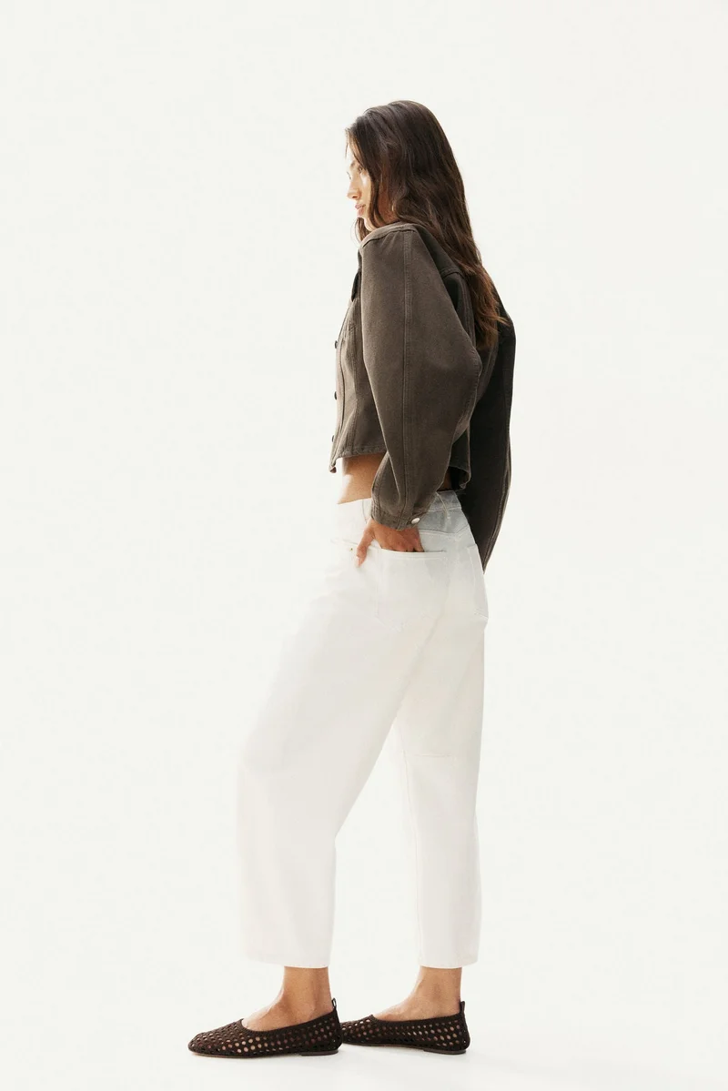 H&M Barrel High Cropped Jeans