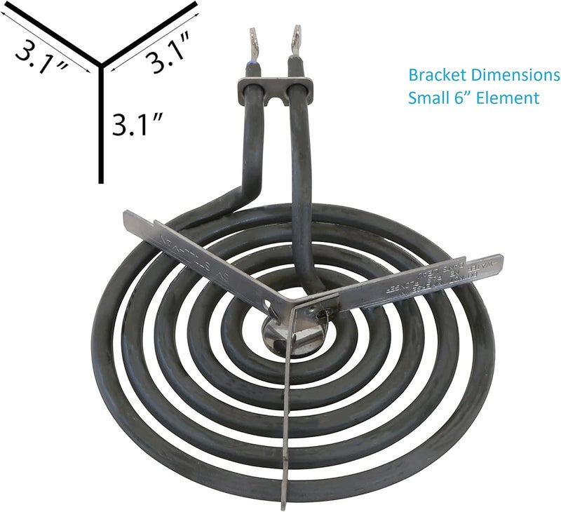 Kitchen Basics 101 WB30M1 WB30M2 Replacement Range Stove Top Surface Element Burner Kit for GE and Hotpoint, 4 Pack Includes 2 WB30M1 (6") and 2 WB30M2 (8"), 2912, 340523, 243867, WB30M0001 - Image 2