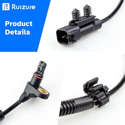 Ruizure Front ABS Wheel Speed Sensor Left Right fit for 2008 2009 2010 2011 2012 Jeep Liberty, 2007 2008 2009 2010 2011 Dodge Nitro, Driver Passenger Side, ALS1916, 2pcs - Image 4