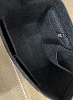 Generic Multi Pocket Felt Handbag Organizer, Folding Tote Bag organizer insert, Felt Organizer Insert Handbags Base Shaper, for Insert Wallet Organizer BLACK Size 28*25*17cm  - Image 2