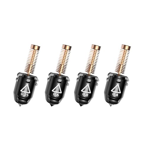 FLASHFORGE Adventurer 5M Nozzle, All Sizes 4-Pack Nozzle Set, 280℃ High Flow 32mm³/s Nozzle for Stable High-Speed Printing, Adventurer 5M Pro Hotend, 3S Quick-Detachable Nozzle - Image 1