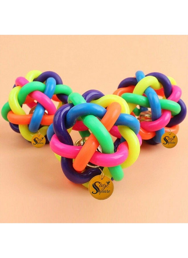 Sage Square Ball For Dogs & Puppies Best Toy, Multi Color Big Size Ring Ball  - Image 3