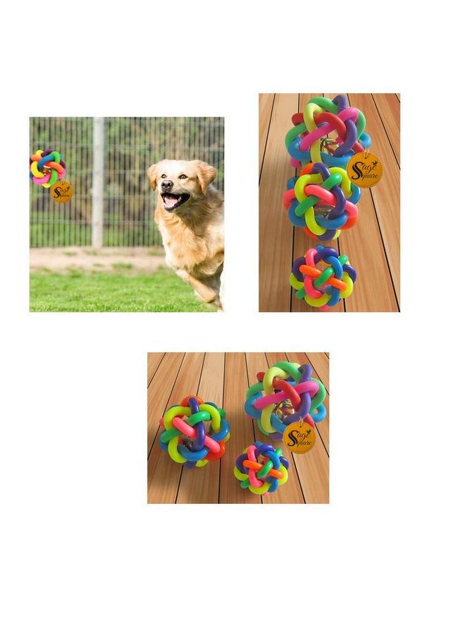 Sage Square Ball For Dogs & Puppies Best Toy, Multi Color Big Size Ring Ball  - Image 5
