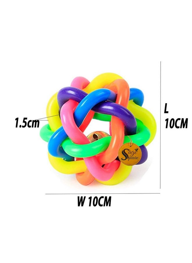 Sage Square Ball For Dogs & Puppies Best Toy, Multi Color Big Size Ring Ball  - Image 2