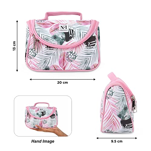 NFI essentials Makeup Pouch Floral Print Cosmetic Pouch Vanity Case Jewellery Pouch Stationery Pencil Case Travel Organiser Travel Pouch Bridal Gift - Image 4