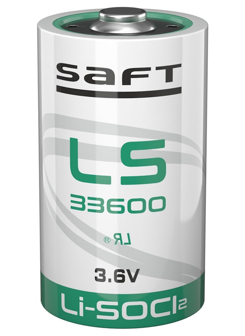 SAFT LS33600 3.6V Lithium Thionyl Chloride D Battery 