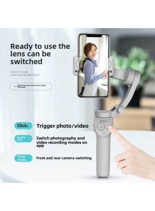 Mobile Phone Pan-tilt Anti-shake Three-axis Stabilizer Live Face Follow-up VLOG Stand Outdoor Portable Smart Tripod-Color:M01 Three-axis Stabilizer (standard With App + Built-in Fill Light)  - Image 2