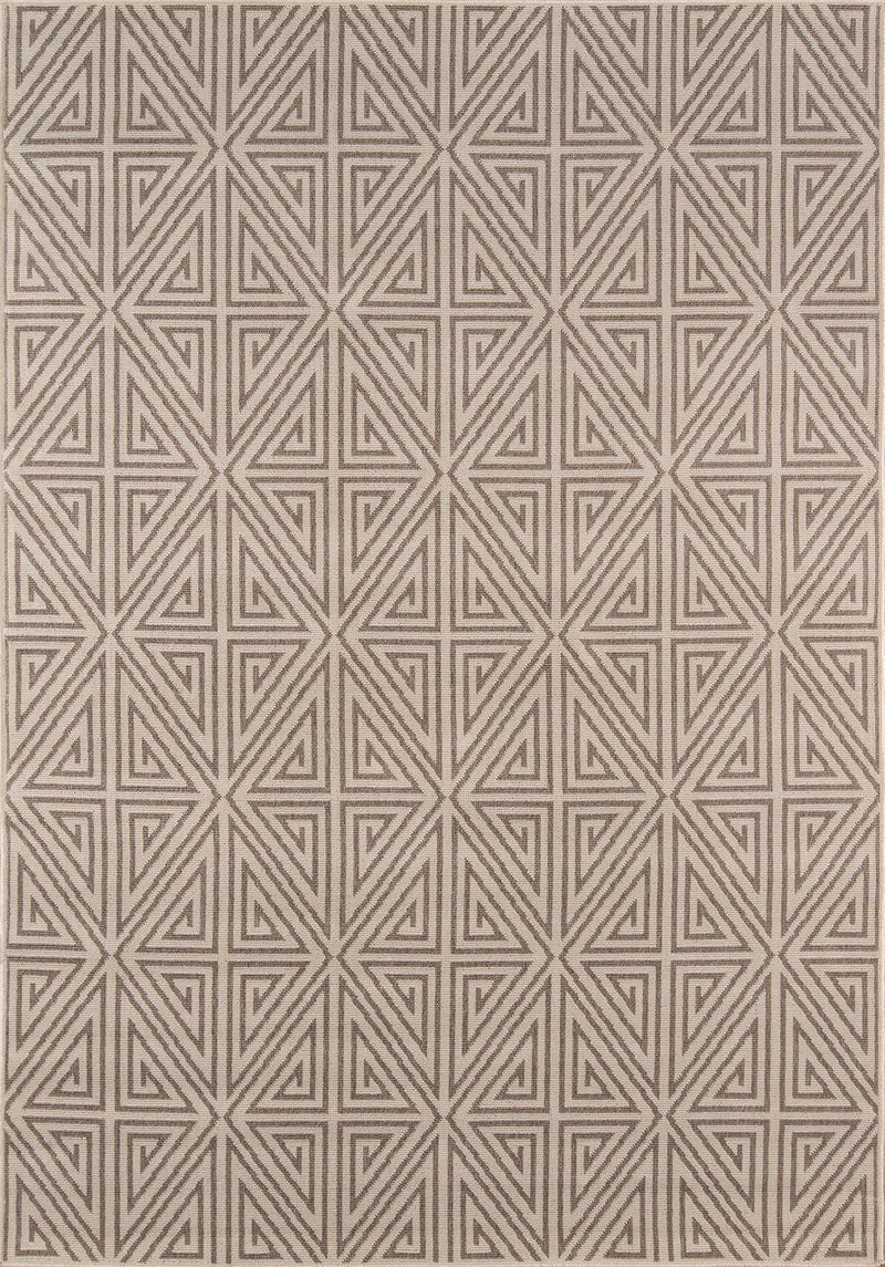 Momeni Rugs Baja Collection Contemporary Indoor Outdoor Area Rug Easy to Clean UV protected Fade Resistant 18 x 37 Taupe