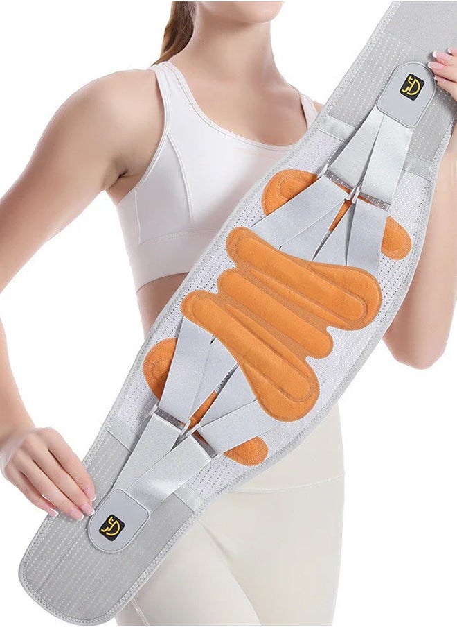 Bukela Back Brace with 3pcs Waist Pads, Men Women Lower Back Pain Back Support Belt for Sciatica Hernated Disc Scoliosis Sprain Work Waist, Support Belt Portable Back Brace for Jogging Squatting Powerlifting  - Image 1