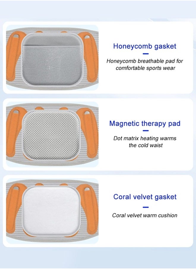 Bukela Back Brace with 3pcs Waist Pads, Men Women Lower Back Pain Back Support Belt for Sciatica Hernated Disc Scoliosis Sprain Work Waist, Support Belt Portable Back Brace for Jogging Squatting Powerlifting  - Image 4