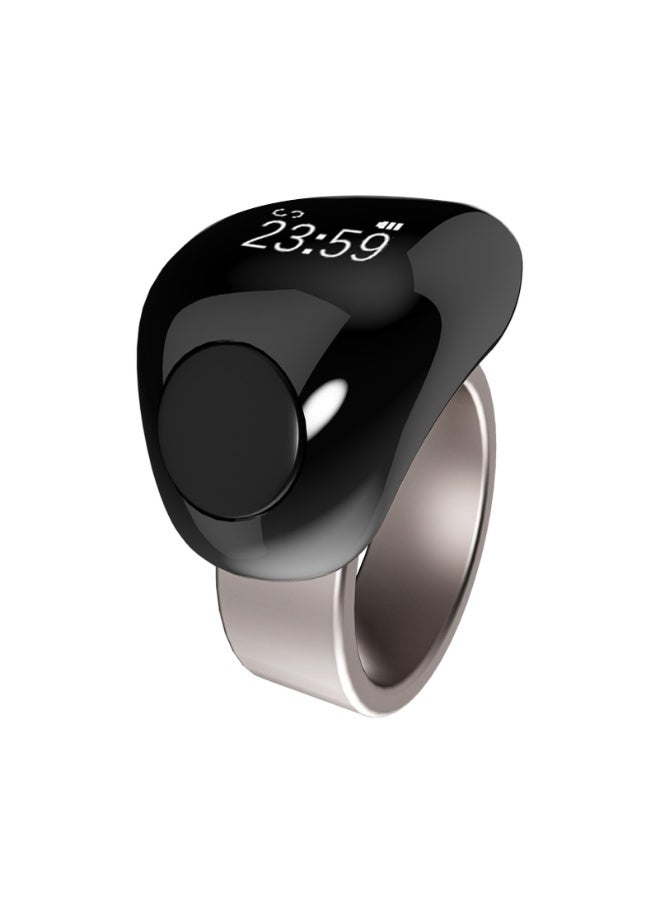 Smart Zikr Ring, Tasbeeh Counter Titanium Alloy Bluetooth 5 Prayer Time Reminder Vibration Alert IP67 Waterproof OLED Display Digital Tally Clicker for (20mm and 22mm) - Image 1