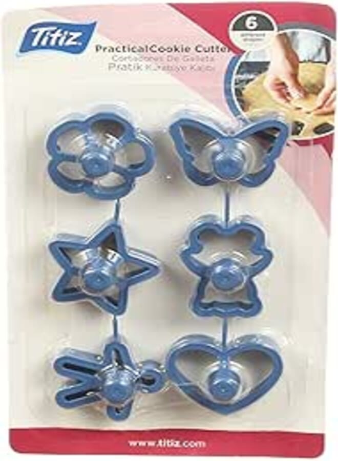 Titiz Baking Cutter Set, 6 Pieces - Blue