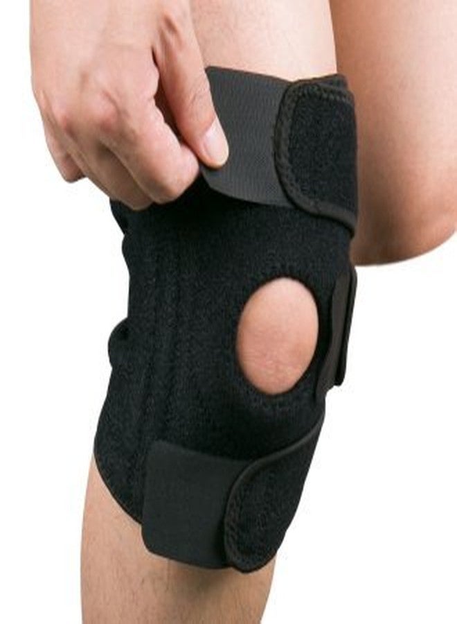 TIMA Adjustable Neoprene Knee Cap Support Brace Pair for Sports, Gym, Running, Arthritis, Joint Pain Relief, and Protection for Men and Women (Black) (Pack of 2) - Image 5