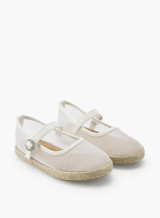 Peppermint Girls Hook & Loop Espadrille Mary Jane Shoes - Image 3