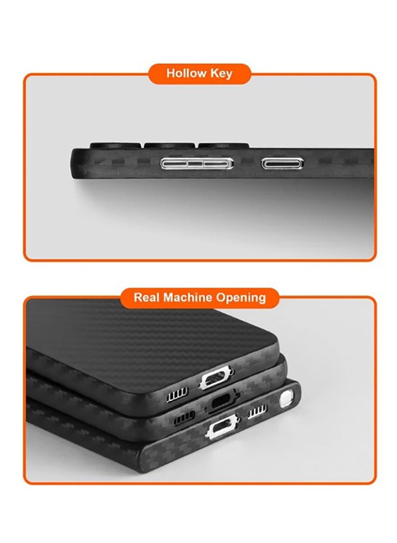 Generic Carbon Fiber Texture Ultra Light Ultra Thin Protective Case Cover for Samsung Galaxy S24 Plus (Black)  - Image 4