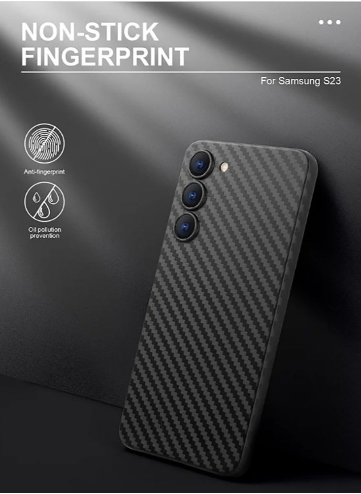 Generic Carbon Fiber Texture Ultra Light Ultra Thin Protective Case Cover for Samsung Galaxy S24 Plus (Black)  - Image 5