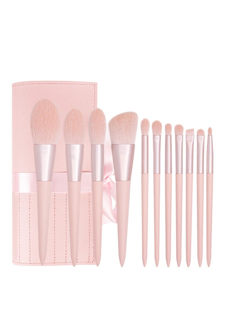 ضحك سميث طقم فرش مكياج مكون من 11 قطعة مع حقيبة جلدية PU (11 قطعة + حقيبة جلدية PU) - Image 1
