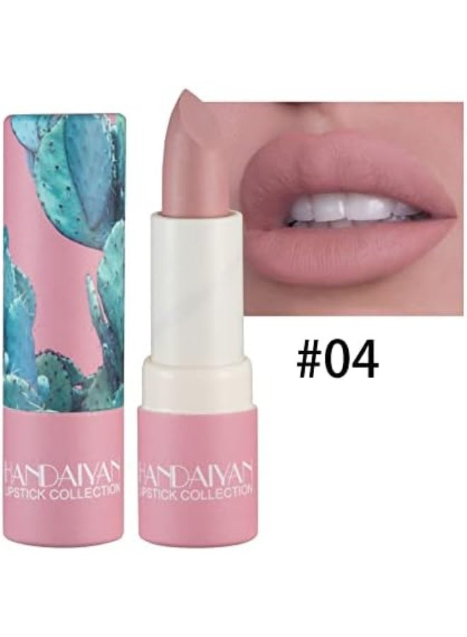 3 Pcs Matte Nude Lipstick Set, Velvet Lip Gloss, Nude Lip Stain Paper Tube Lipsticks, Non Stick Cup Waterproof Long Lasting Matte Lipstick for Women Daily Gift - Image 5