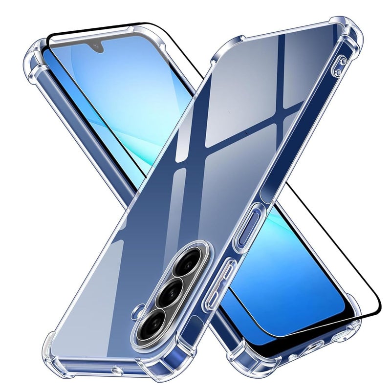 ShieldTech Back Cover Case + Screen Protector for Samsung Galaxy A16 5G | Transparent Mobile Phone Back Case Cover for Samsung Galaxy A 16 | Samsung A16 5G TPU Transparent Back Cover Case - Image 1