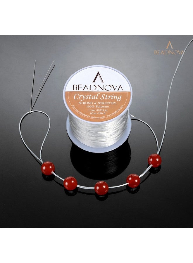 BEADNOVA 1Mm Elastic Stretch Crystal String Cord For Jewelry Making Bracelet Beading Thread 60M/Roll (Clear White) - Image 4