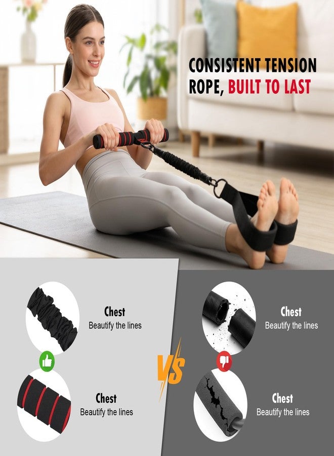 HUIJUTCHEN Pedal Resistance Band with Handle,Upgraded Multifunction Exercise Equipment,3 Tube Adjustable Resistance Bands for Women,Durable Pedal Puller for Arm,Abdomen,Leg Core/ABS,Physical Therapy - Image 5