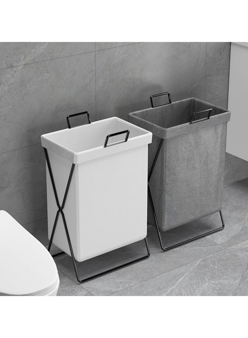 50L  Laundry Basket with Stainless Steel Frame, Foldable Collapsible Waterproof Laundry Basket, Laundry Hamper Bag Washing Bin Clothes Bag Organizer Storage Basket - Image 5