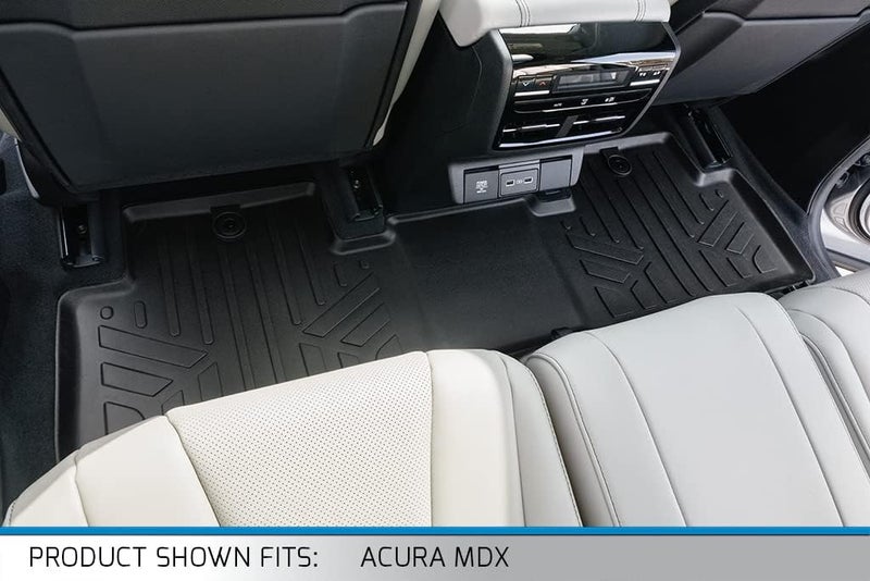 SMARTLINER Custom Fit All Weather 3 Row Floor Mats and Cargo Liner Set for 2022-2023 Acura MDX - Black - Image 4