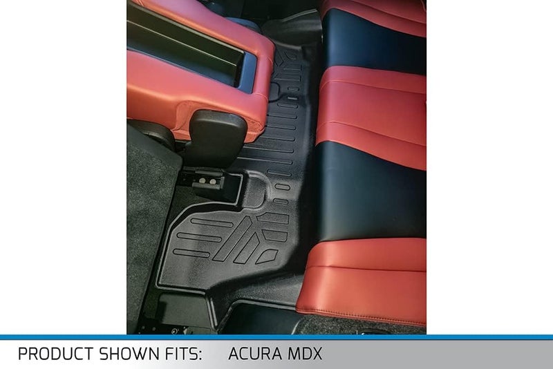 SMARTLINER Custom Fit All Weather 3 Row Floor Mats and Cargo Liner Set for 2022-2023 Acura MDX - Black - Image 5