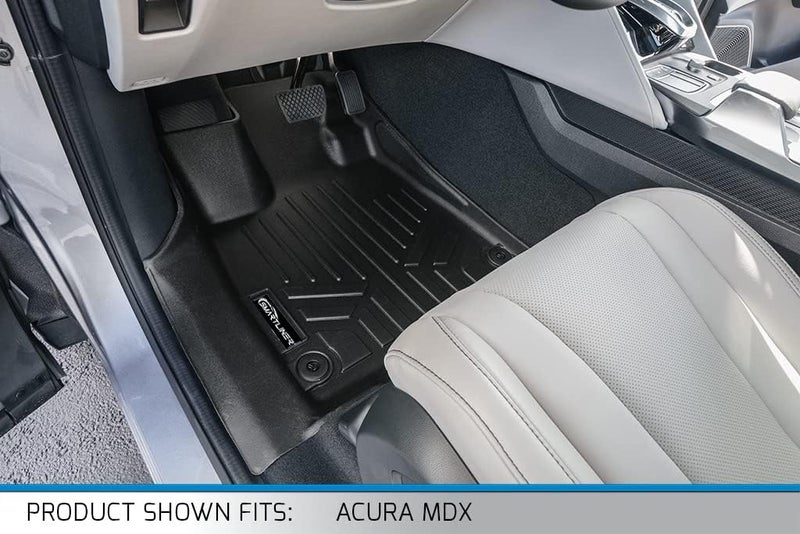 SMARTLINER Custom Fit All Weather 3 Row Floor Mats and Cargo Liner Set for 2022-2023 Acura MDX - Black - Image 2