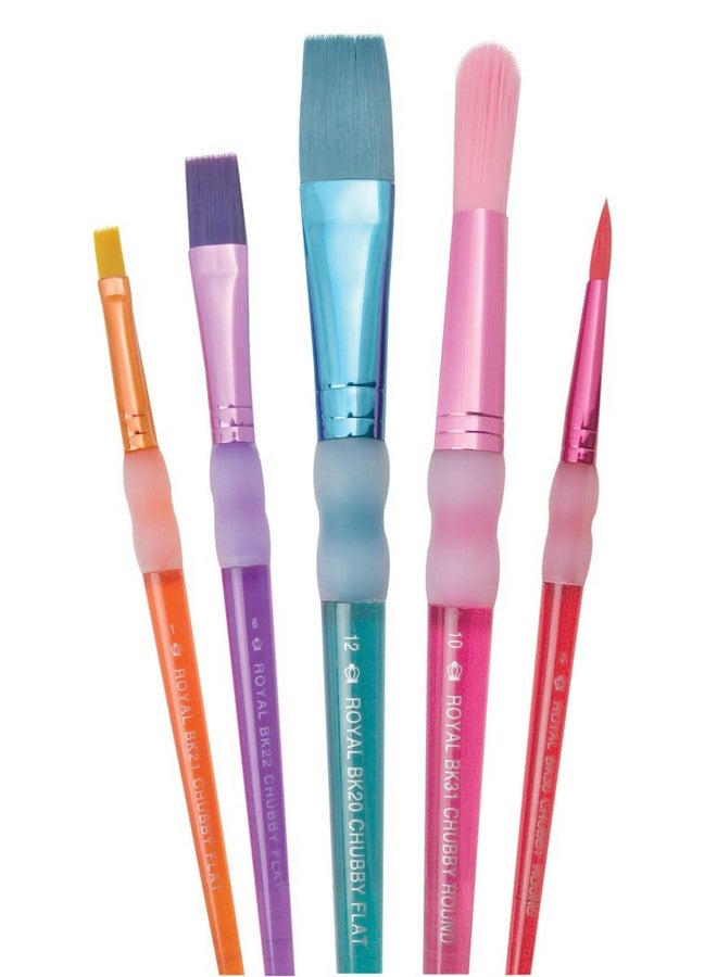 ROYAL BRUSH Bk687 5Piece Big Kids Choice Chubby Arts And Crafts Brush Set - Image 1