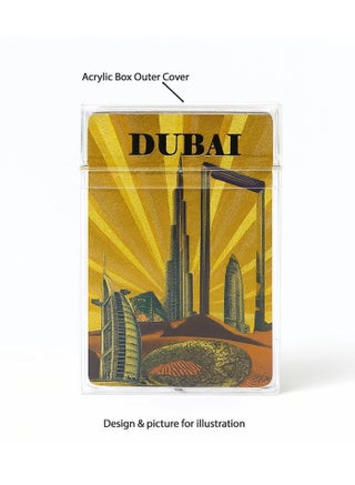 Premium 24K Gold Foil Waterproof Dubai Playing Cards Deck featuring iconic Dubai skyline designs and vibrant colors. Durable, stylish, and perfect for travel, return gifts, party favours, collectors, and special occasions. - view 5