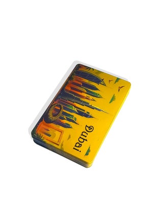 Premium 24K Gold Foil Waterproof Dubai Playing Cards Deck featuring iconic Dubai skyline designs and vibrant colors. Durable, stylish, and perfect for travel, return gifts, party favours, collectors, and special occasions. - view 2