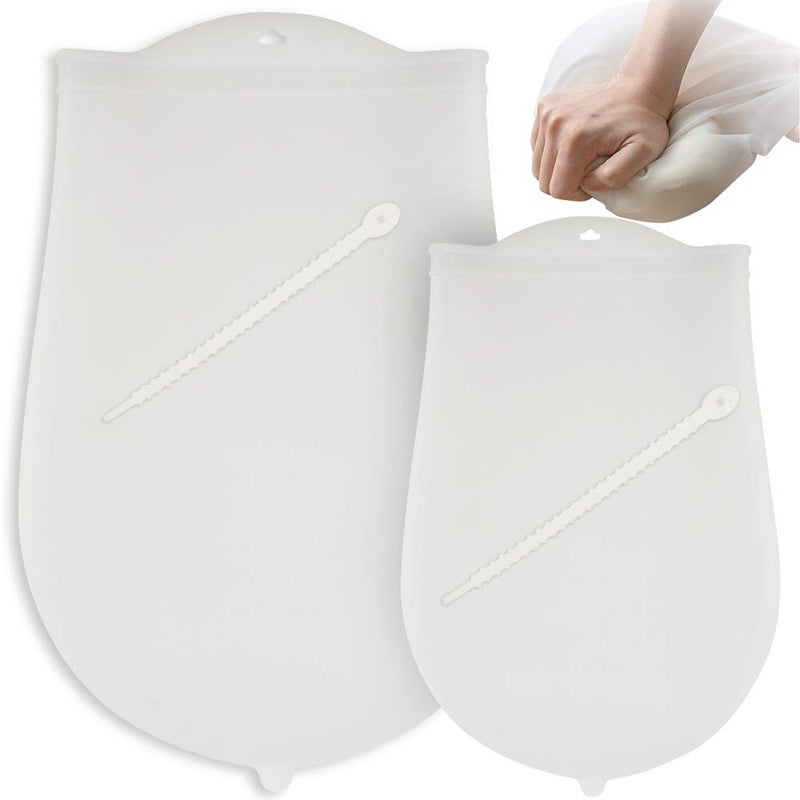 TCOTBE Kneading Bag Silicone Kneading Dough Bag Food Grade Material Versatile Dough Mixer for Bread Pastry Pizza Tortilla Flour Mixing Bag Preservation Bag Cooking Tool