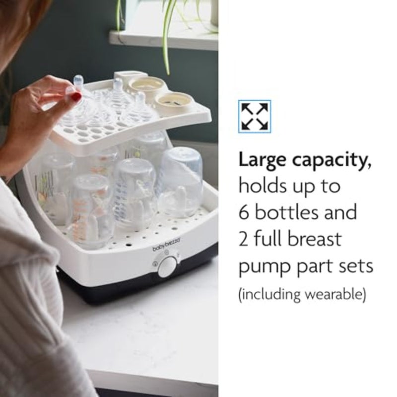 Baby Brezza 10 Minute Baby Bottle Sterilizer + Dryer - Superfast Electric Steam Sterilization - Universal Sterilizing for All Bottles, Pacifiers + Breast Pump Parts - Image 4