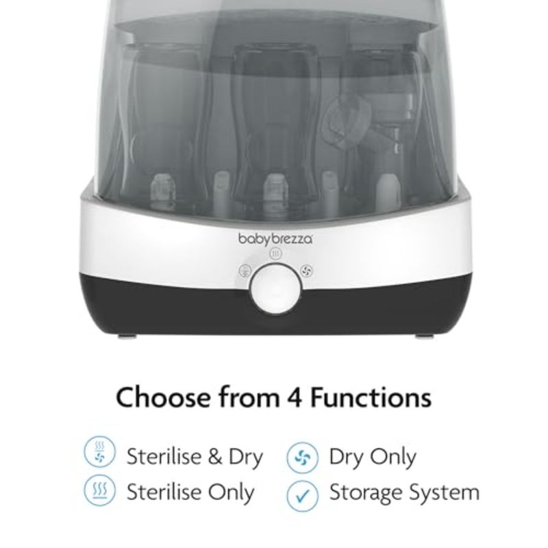 Baby Brezza 10 Minute Baby Bottle Sterilizer + Dryer - Superfast Electric Steam Sterilization - Universal Sterilizing for All Bottles, Pacifiers + Breast Pump Parts - Image 5
