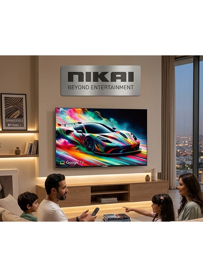 نيكاي Nikai 55-Inch Smart 4K UHD Google TV 60Hz, A+ Panel HDR 10+, Game Mode, Dolby Audio, Dolby Vision, DVB-T/T2, HDMI USB 55NIKGOOGLE 55NIKGOOGLE Black - Image 2