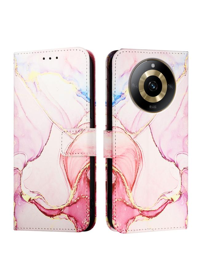 S-TOP Case For Realme 11 4G Global PT003 Marble Pattern Flip Leather Phone Case - Image 2