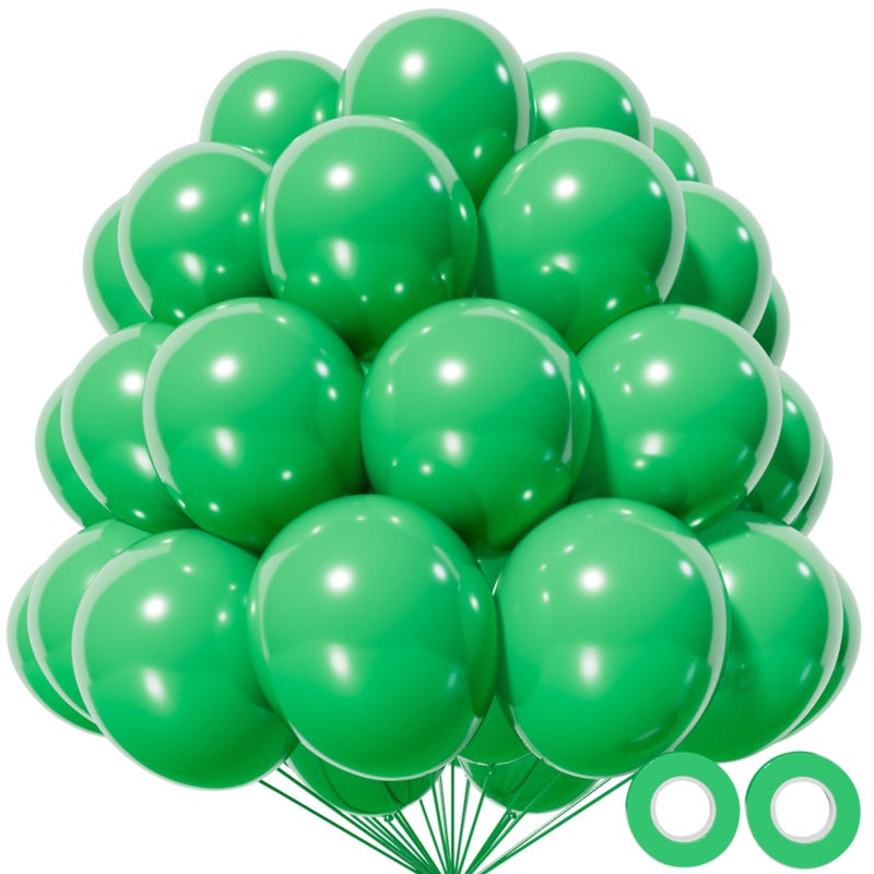 KAWKALSH Green Balloon 110pcs 12 Inch Thickened Latex Party Balloons Helium Bright Color for Birthday Baby Shower Wedding Party Supplies Arch Garland Decoration - Image 3