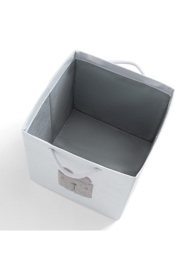 Delta Children Gap babyGap 4-Pack Brannan Bear Fabric Storage Bins with Handles, Grey - Image 4