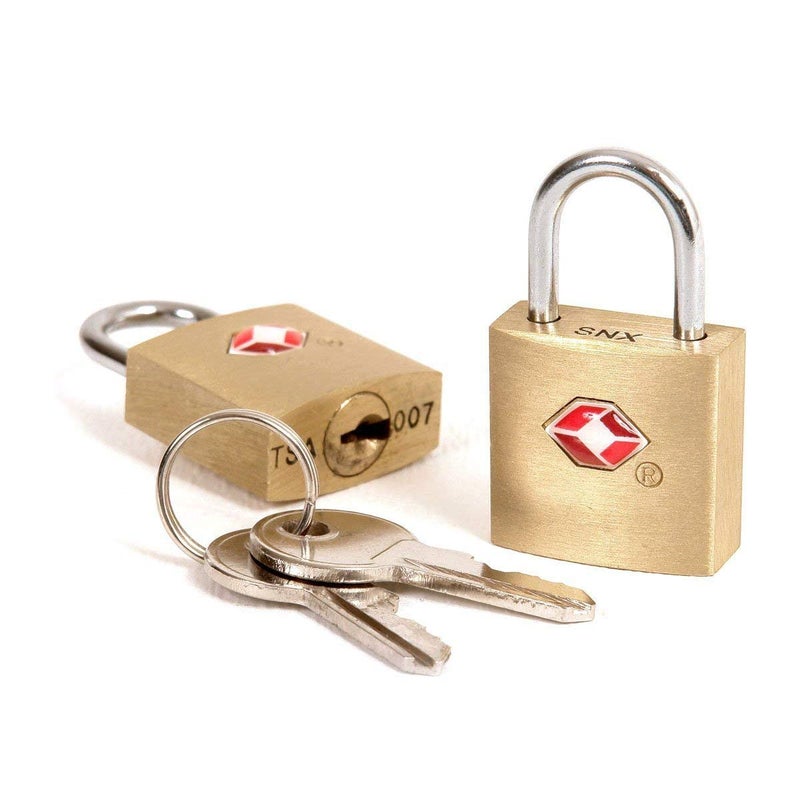 WOODONICK STORE WOODONICK Small Locks with Keys Mini Padlocks Suitcase Locks Backpack Securing Luggage Securing While Travelling Along for School Gym Jewelry Box Diaries Safety Lock Travel Lock Golden - Image 1