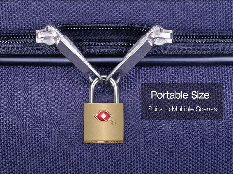WOODONICK STORE WOODONICK Small Locks with Keys Mini Padlocks Suitcase Locks Backpack Securing Luggage Securing While Travelling Along for School Gym Jewelry Box Diaries Safety Lock Travel Lock Golden - Image 5