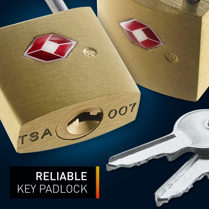 WOODONICK STORE WOODONICK Small Locks with Keys Mini Padlocks Suitcase Locks Backpack Securing Luggage Securing While Travelling Along for School Gym Jewelry Box Diaries Safety Lock Travel Lock Golden - Image 4