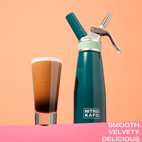 NITRO KAFO 1L Nitro Coffee Maker, Aluminum Nitro Cold Brew Coffee Maker with Special Nitro Diffuser Nozzle & Cold Brew Maker with Cold Brew Mason Jar, 1 Quart/1L - Image 3