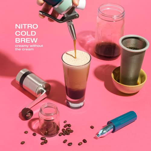 NITRO KAFO 1L Nitro Coffee Maker, Aluminum Nitro Cold Brew Coffee Maker with Special Nitro Diffuser Nozzle & Cold Brew Maker with Cold Brew Mason Jar, 1 Quart/1L - Image 5